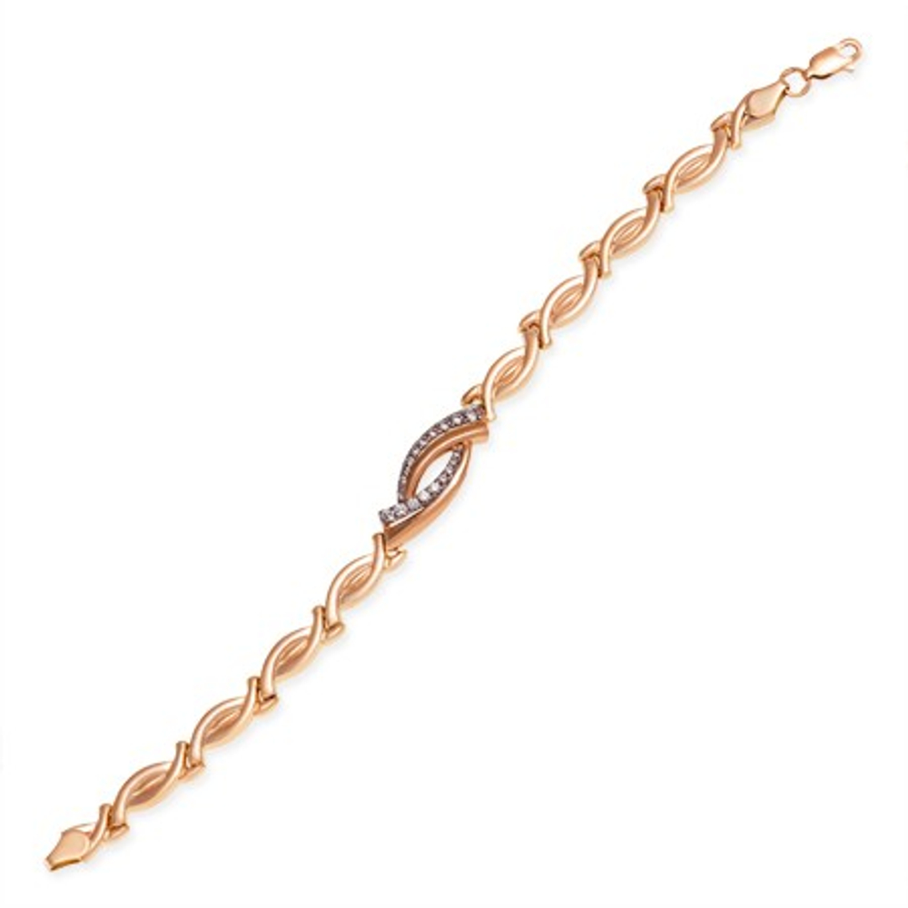 Браслет из золота с фианитами