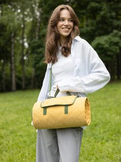 Плед для пикника и отдыха на пляже Smart Picnic, горчичный