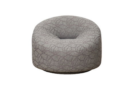 Кресло Garda Decor поворотное Луна (Luna) букле серый Buta5403-SER 98*90*69 см