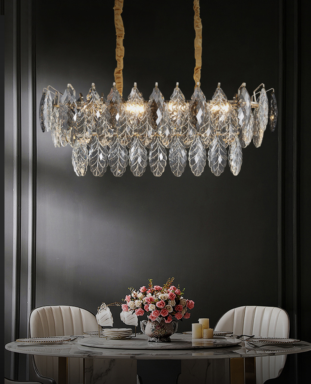 Люстра D8011P/L-800 gold/smoky