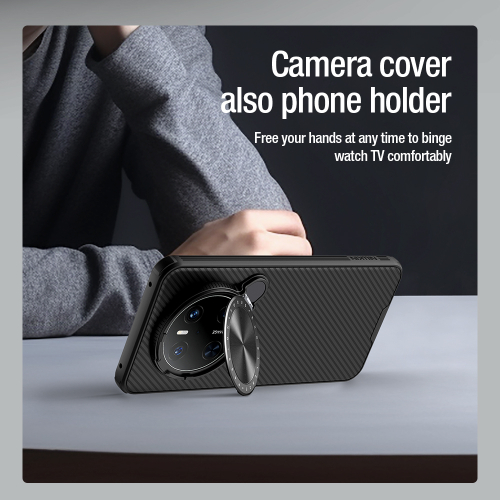 Чехол с металлической откидной крышкой для камеры на Huawei Mate 70 от Nillkin, серия CamShield Prop Case