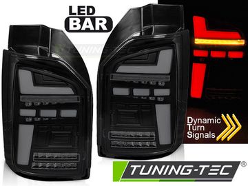 Задняя оптика LED BAR TAIL LIGHTS BLACK SMOKE SEQ для VW T6.1 20- OEM BULB