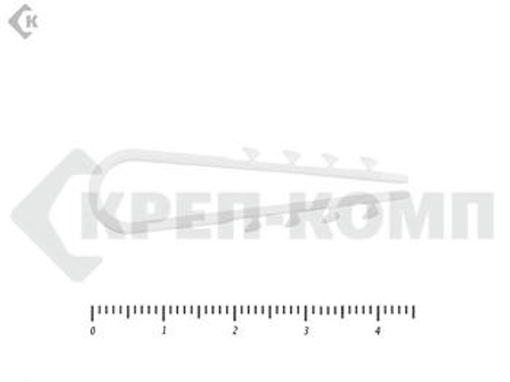 Дюбель хомут для крепления кабеля, цвет-белый 5х10 (100шт)