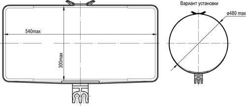 Узел крепления двойного спуска заземления