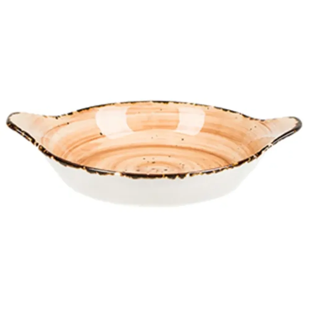 Блюдо круглое d 17,5 см h3,5 см 200 мл с ручками Organica Sand P.L. Proff Cuisine [6]