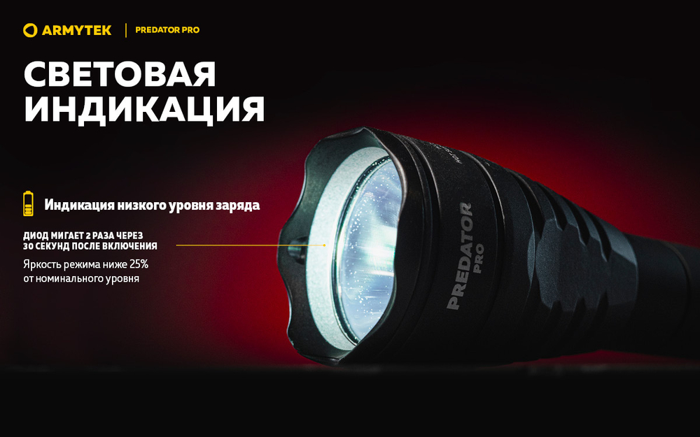 Тактический подствольный фонарь Armytek F07301C Predator Pro Magnet USB