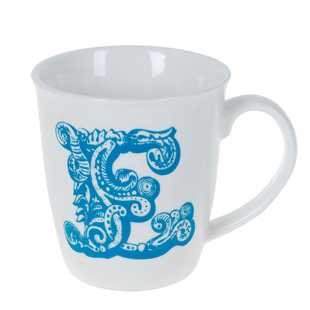 Кружка фарфоровая "Алфавит" v=360мл. (10видов) (min12) (транспортная упаковка)