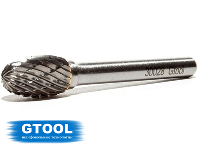 Борфреза GTOOL форма E овал, диаметр головки 10мм