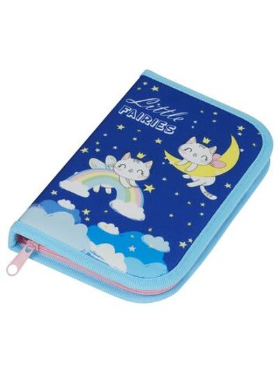 Пенал школьный 1 отделение с дополнительной секцией