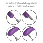 Вибропуля 7,5см с повязкой на бёдра и пультом ДУ PipeDream Fantasy for Her Petite Panty Thrill Purple 493212