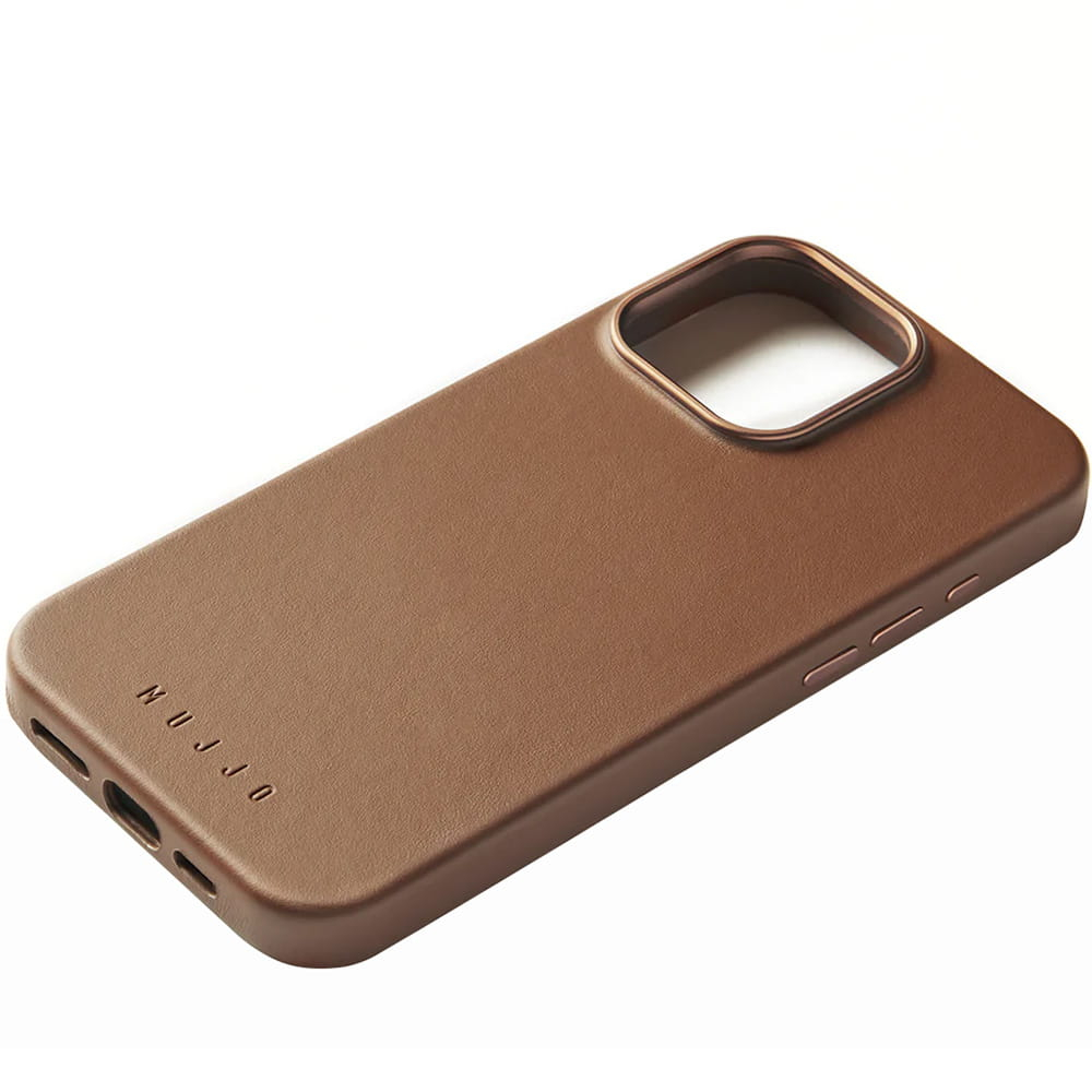 Чехол Mujjo Leather Case - iPhone 16 Pro Max - Magsafe Compatible - Braun