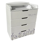 Комод детский с пеленальной доской Indigo Baby Line 800/4 ЛДСП, МДФ лаванда