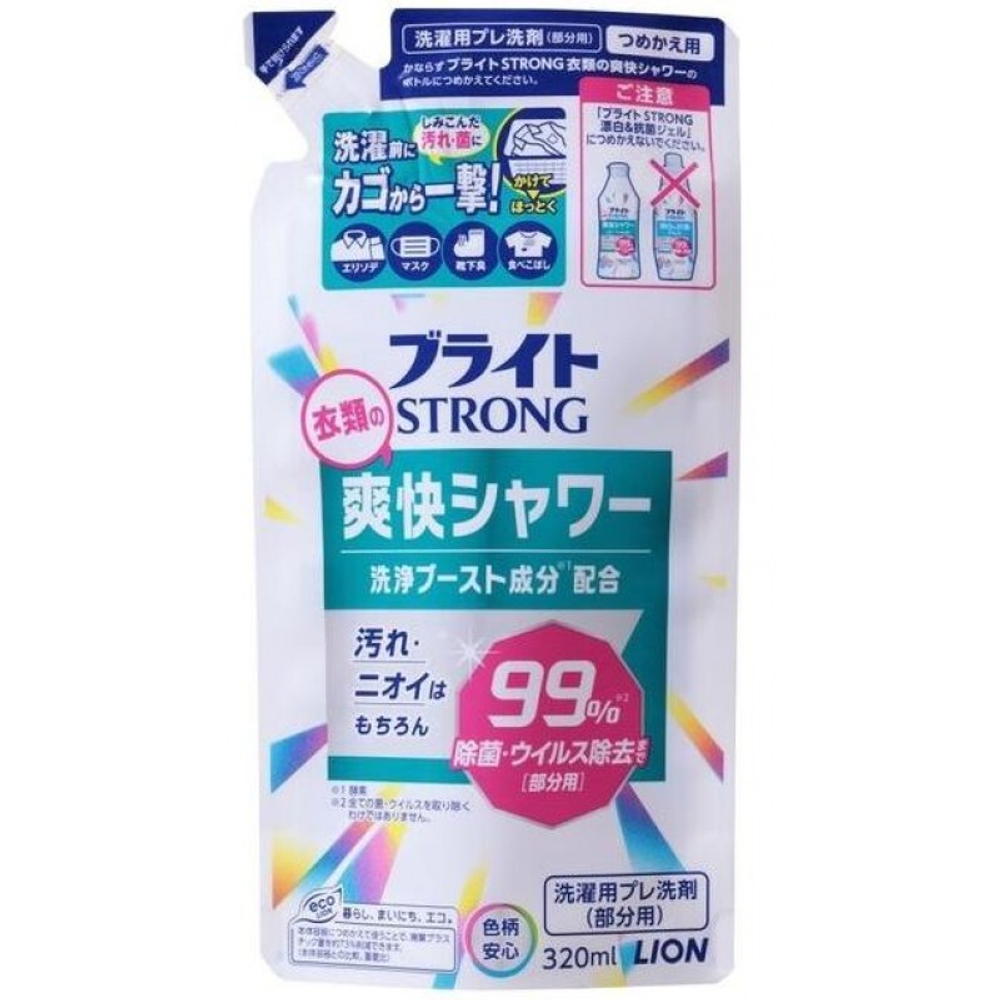 Lion Bright Strong Гель отбеливатель кислородный для стойких загрязнений