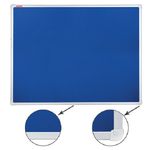 Доска пробковая с текстильным покрытием 90*120, Brauberg, алюминиевая рамка, цвет синий