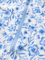 Купальник слитный на молнии для девочки Next AB7-032, Синий, Белый