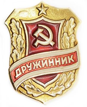 Значок "Дружинник" СССР, булавка