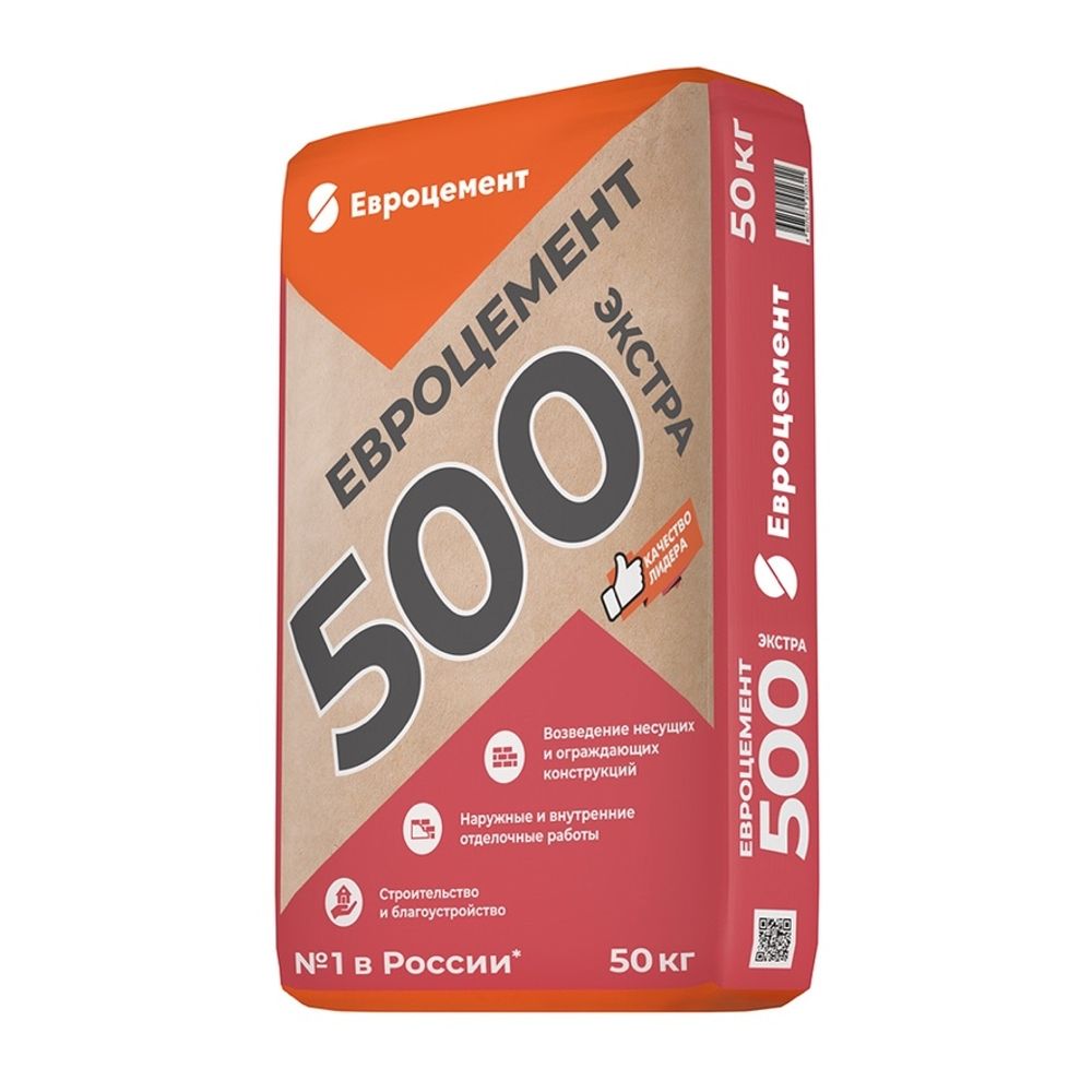 Портландцемент Евроцемент М500 ЦЕМ II/А-Ш 42.5 Н 50 кг