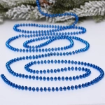 Бусы на ёлку 2,0 м «Жемчуг» 0,68 см, Сапфир