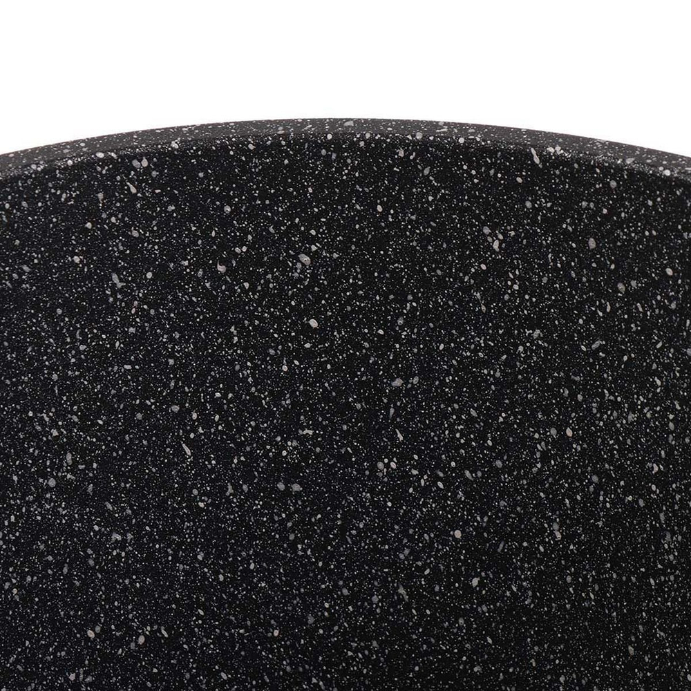 Кастрюля алюминий, антиприг, 4 л, крышка стекло, Каменная, кругл, Нева Металл, Черный гранит, 186640