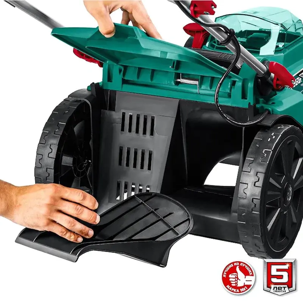 ЗУБР ГКЛ-3736-42 аккумуляторная газонокосилка (2 x 4 Ач, ЗУ)