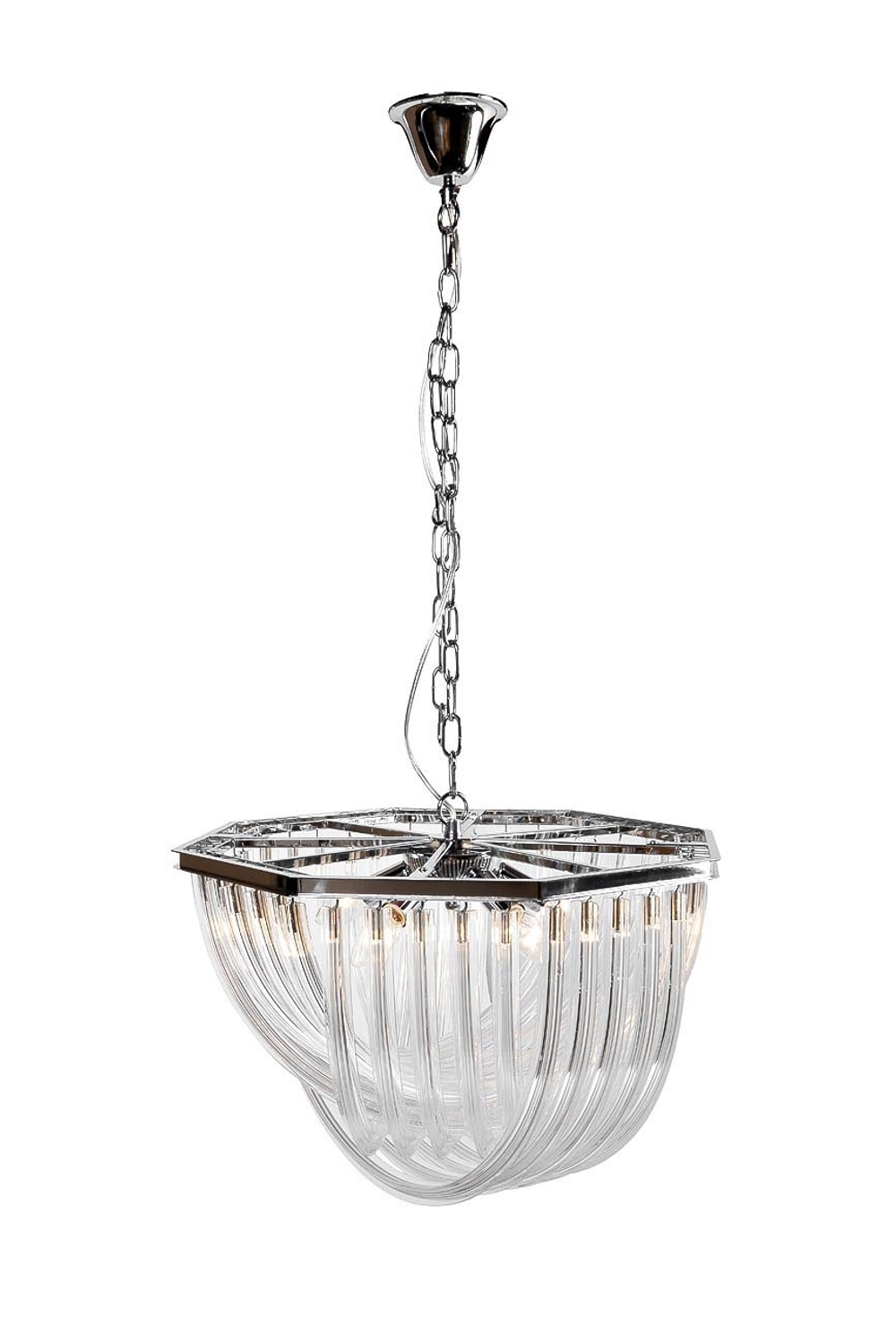 Светильник Garda Decor потолочный стеклянный (хром) K2KR0116P-5R/A