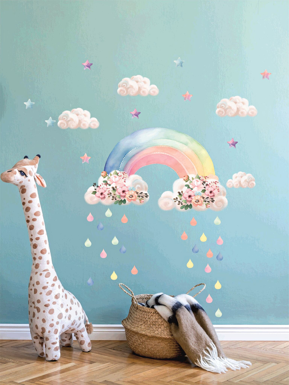 Стикеры РАДУГА акварель