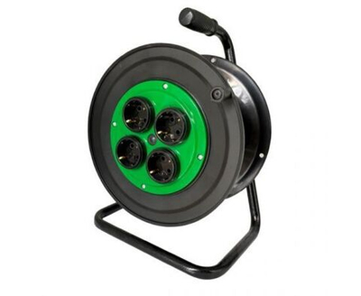 Катушка пластик 4 розетки с заземлением IP20, УХЛ2