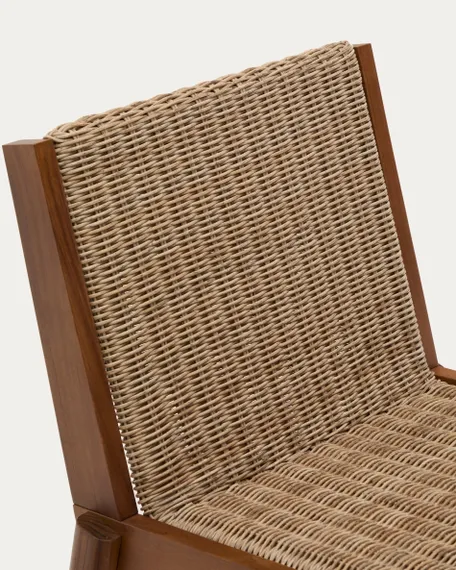 Стул Itani из массива акации и искусственного ротанга