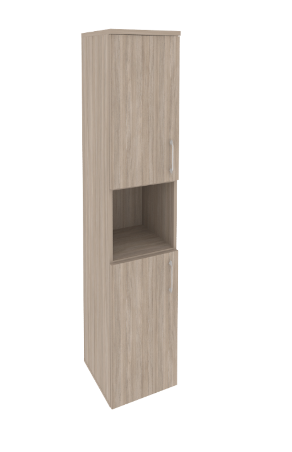 Шкаф-пенал с 2 комплектами дверей и нишей Onix