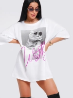 Футболка женская оверсайз принт