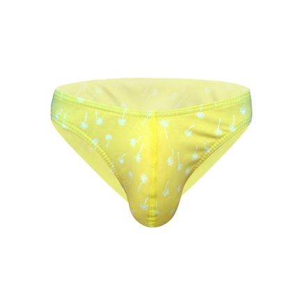 Мужские трусы слипы желтые с принтом DARKZONE DZN6480