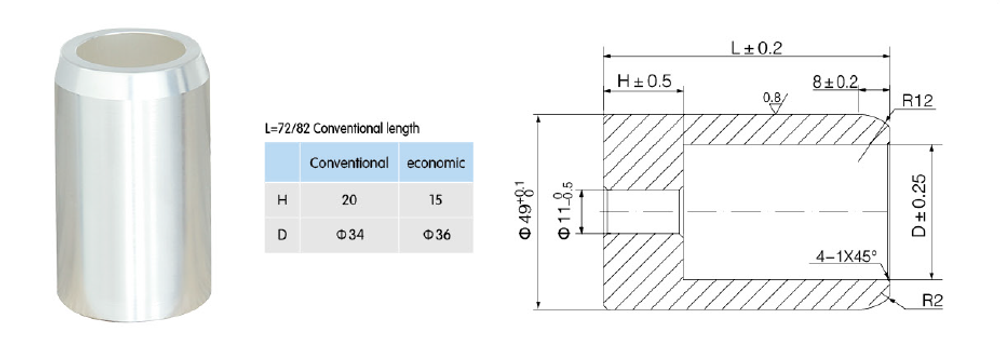 Контакт стационарный 1250А, 49*82, Ф34