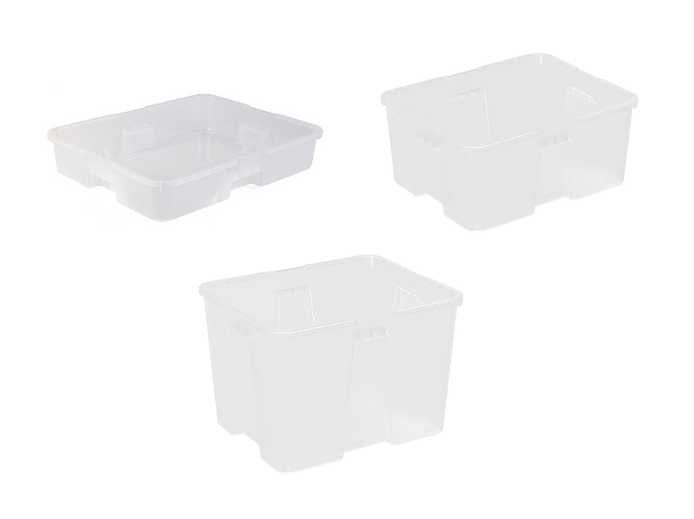 Контейнер пластиковый, без крышки, прозрачный