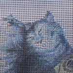 Алмазная мозаика на подрамнике с полным заполнением «МИР ЯРКИХ КРАСОК», довольные котики, 30*40см