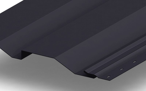 Сайдинг металлический Корабельная доска NORMAN  0,5мм RALL 7024-Графитовый серый