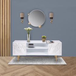 Тумба под ТВ Тропик 155см Стайл Айс Голд