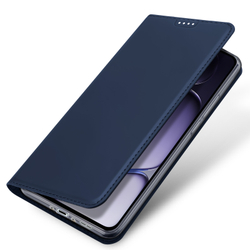 Чехол книжка из кожи синего цвета для OnePlus Nord CE6 Lite и Realme P4x, серия Skin Pro Series от Dux Ducis