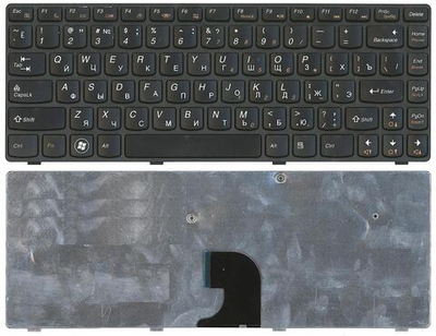 Клавиатура для ноутбука Lenovo IdeaPad G360 черная с рамкой