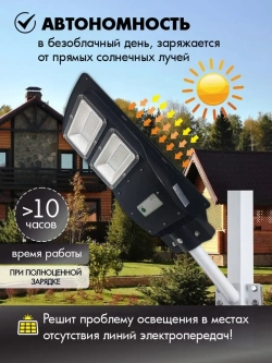 Светильник на солнечной батарее 40Вт