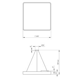 Светильник LED ЭРА Geometria SPO-164-W-40K-110 Quadro 110Вт 4000К 10500Лм IP40 800*800*80 белый подвесной | Декоративные светильники Geometria
