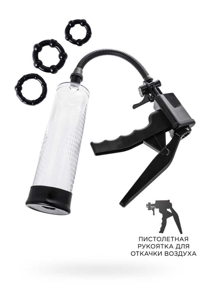 Механическая помпа sexus men erection mads черная 62 см