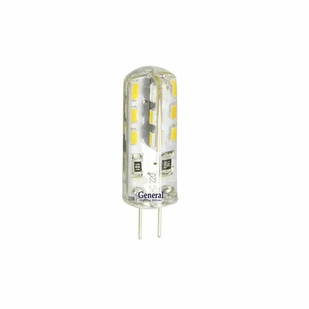 5 шт Лампочка светодиодная G4 3 Вт 4500К 220V General, нейтральный белый свет GLDEN-G4-3-S-220-4500