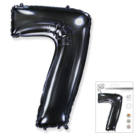 Цифра "7" чёрный Fm в упаковке