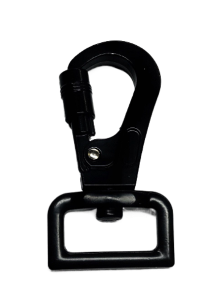 Карабин на вертлюге 25 мм, черный