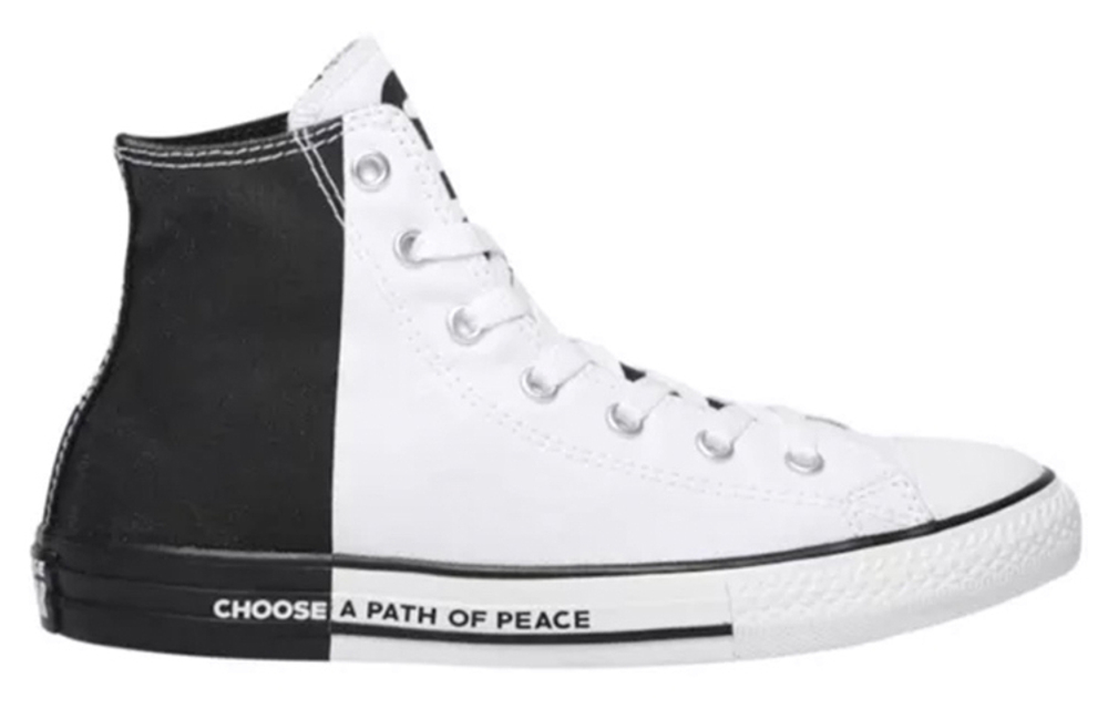 Converse All Star series high-top canvas shoes for men and women with the same black and white stitching