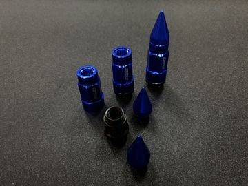 Колёсные гайки RAYS Style острые синие