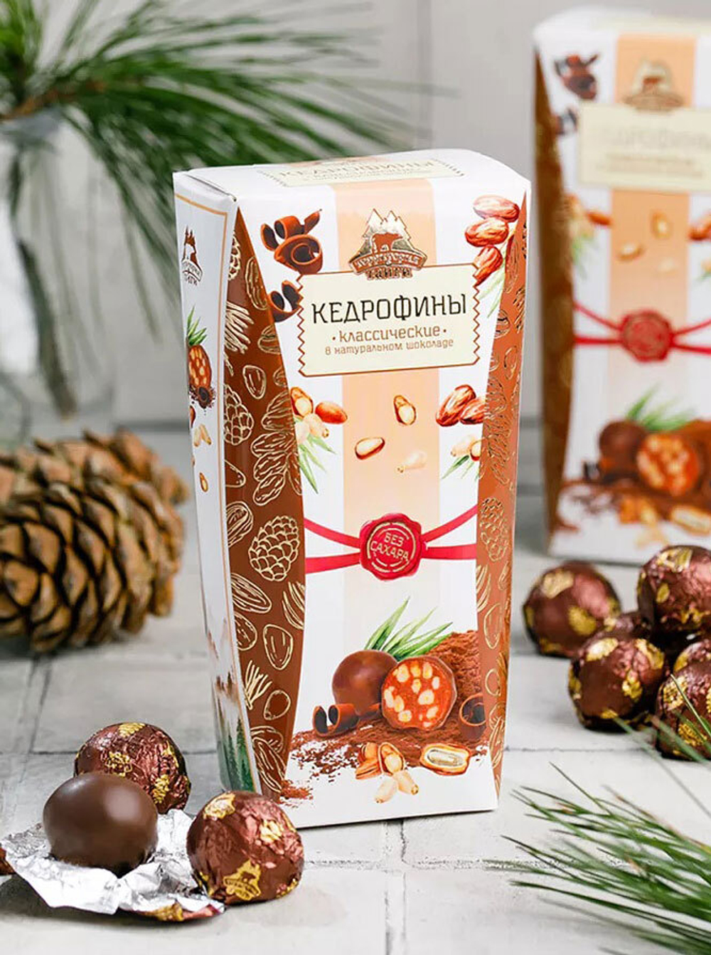 Конфеты без сахара " КЕДРОФИНЫ", 150гр
