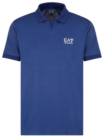 Мужское теннисное поло EA7 Man Jersey - небесный
