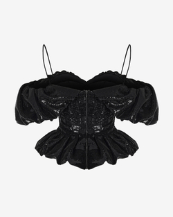 Топ корсетного типа из пайеток