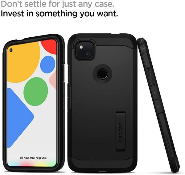 Чехол Spigen Tough Armor Designed для Google Pixel 4a Case (2020) - Black / Черный